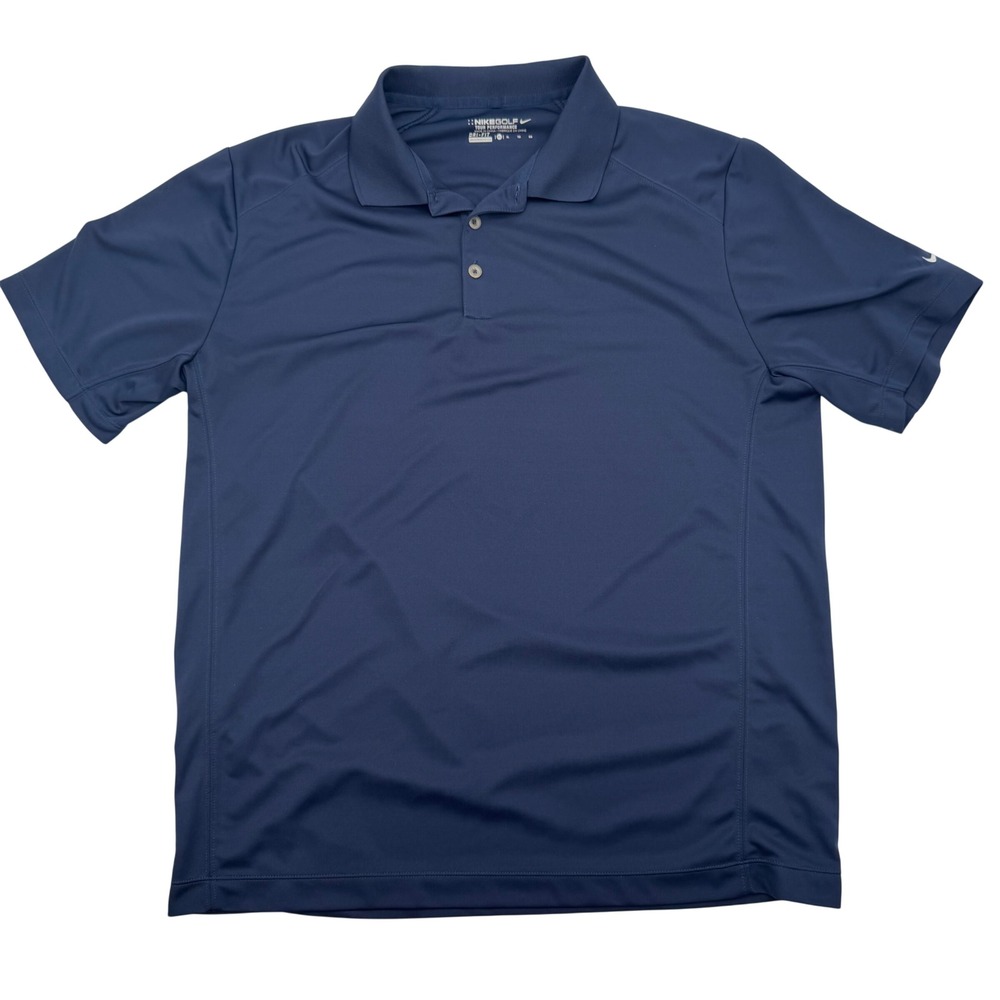 Nike Golf Tour Performance‎ Dri-FIT Polo Shirt Mens XL Navy Blue Short Sleeve